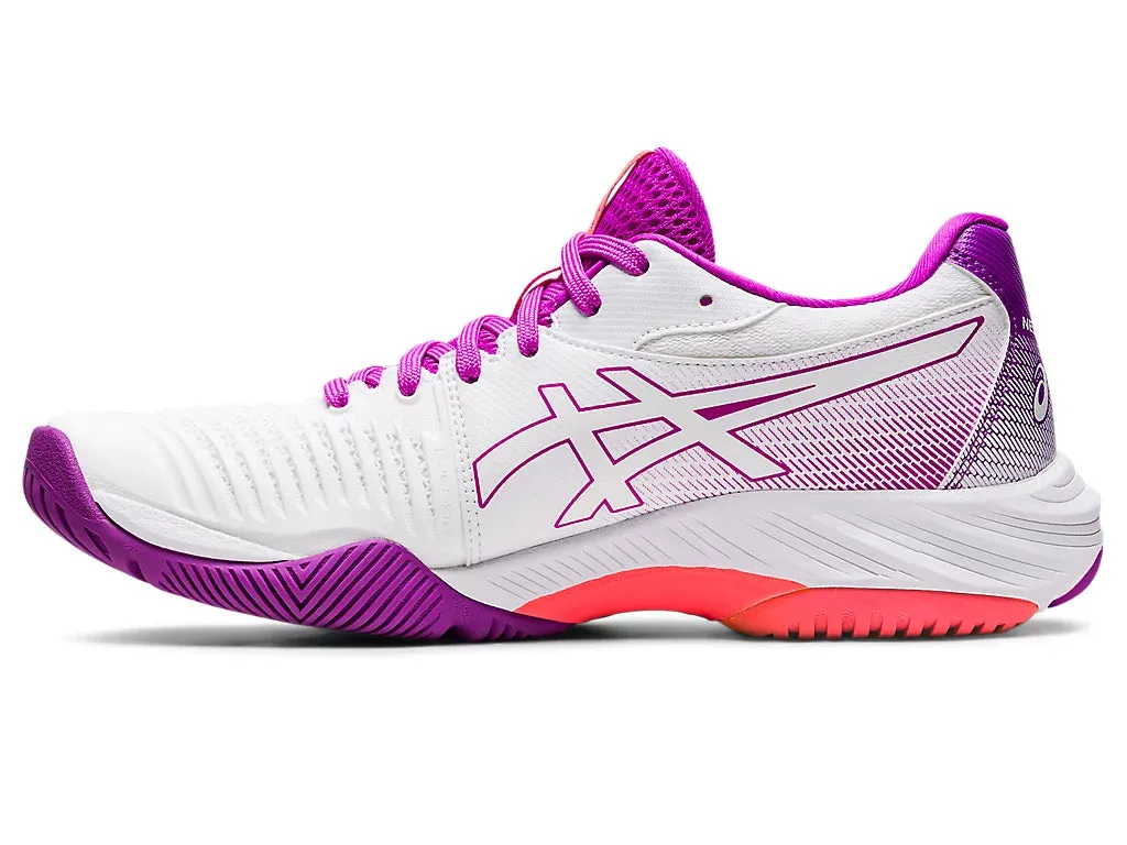 Asics Womens Netburner Ballistic FF 3 - White/Flash Coral