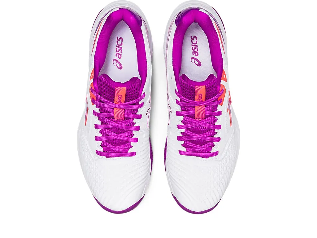 Asics Womens Netburner Ballistic FF 3 - White/Flash Coral