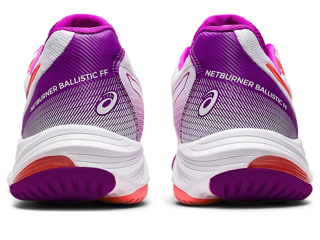 Asics Womens Netburner Ballistic FF 3 - White/Flash Coral