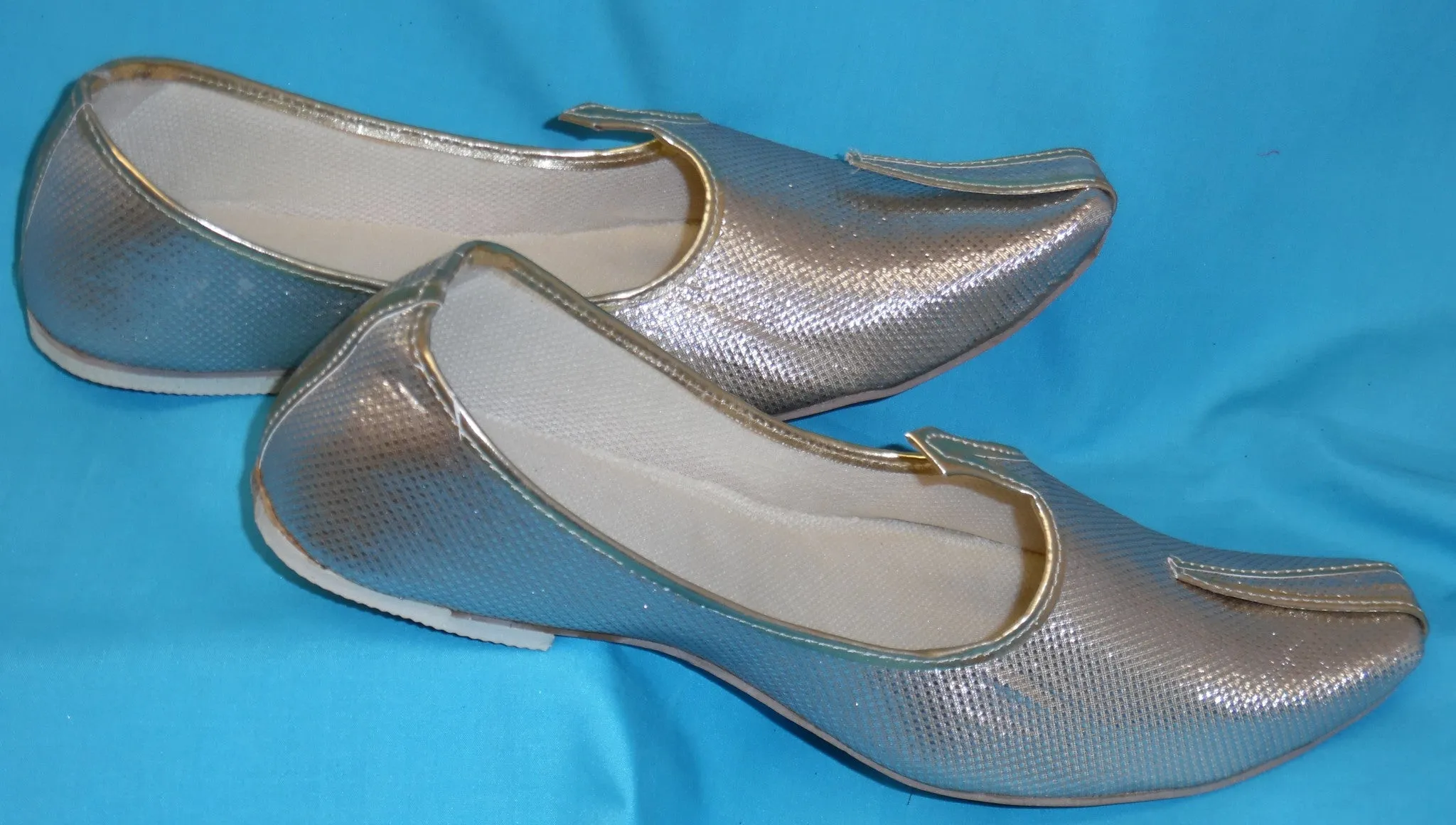 Ballet Flat Saleem Shahi Khussa 5038 Gold Indian Juti Jooti Mojari Shieno Sarees