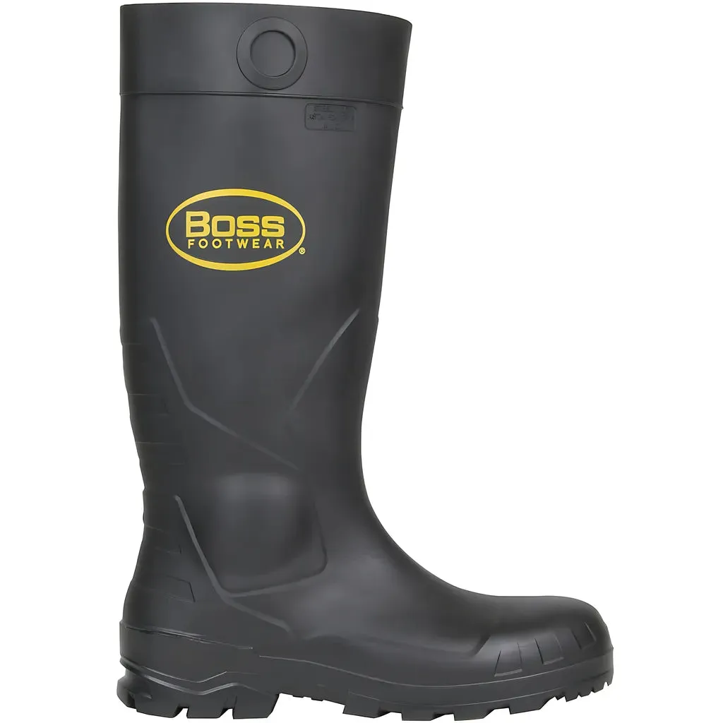 Boss 382-810/8 16" Black PVC Steel Toe Boot