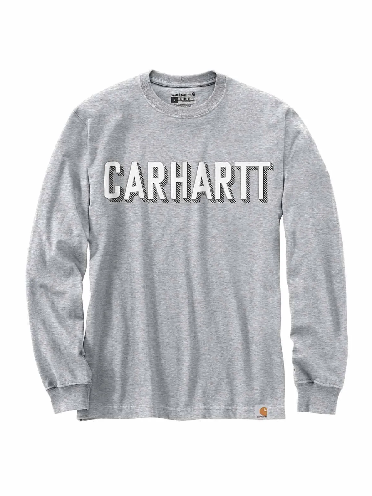 Carhartt&#x20;104891&#x20;Block&#x20;Logo&#x20;Graphic&#x20;T-shirt&#x20;Long&#x20;Sleeve