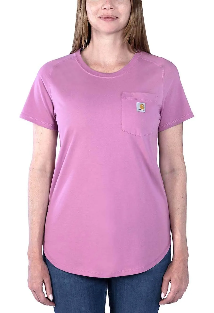 Carhartt&#x20;Work&#x20;T-shirt&#x20;Pocket&#x20;Force&#x20;Women&#x20;105415&#x20;-&#x20;Pink