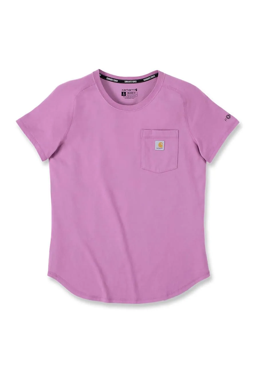 Carhartt&#x20;Work&#x20;T-shirt&#x20;Pocket&#x20;Force&#x20;Women&#x20;105415&#x20;-&#x20;Pink