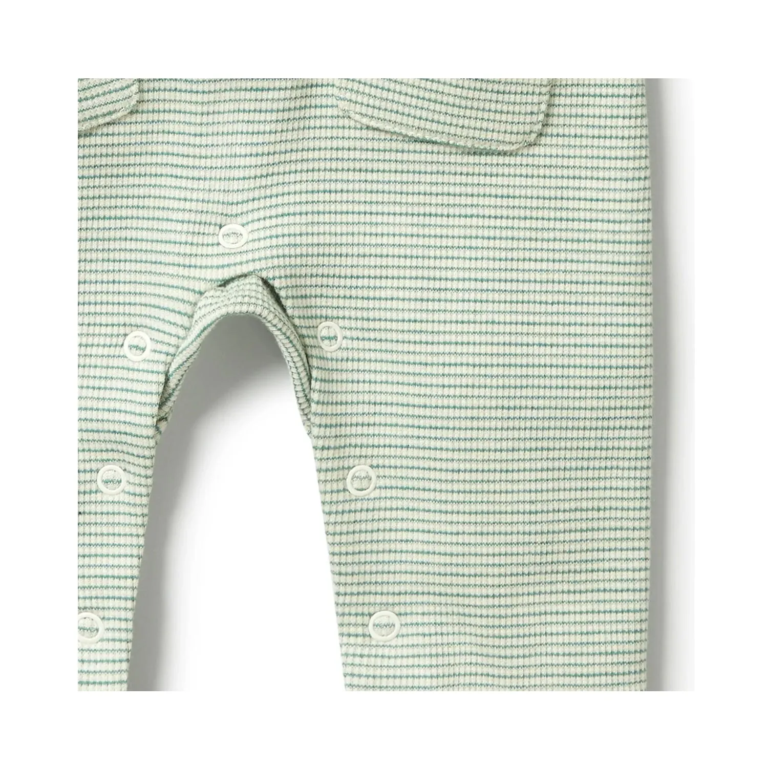 Growsuit Slouch Organic Stripe Rib - Deep Sea