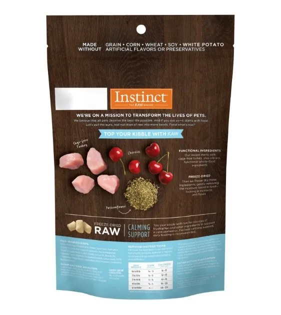 Instinct Raw Boost Mixers Freeze-Dried Topper Dog Food (Calming Support)