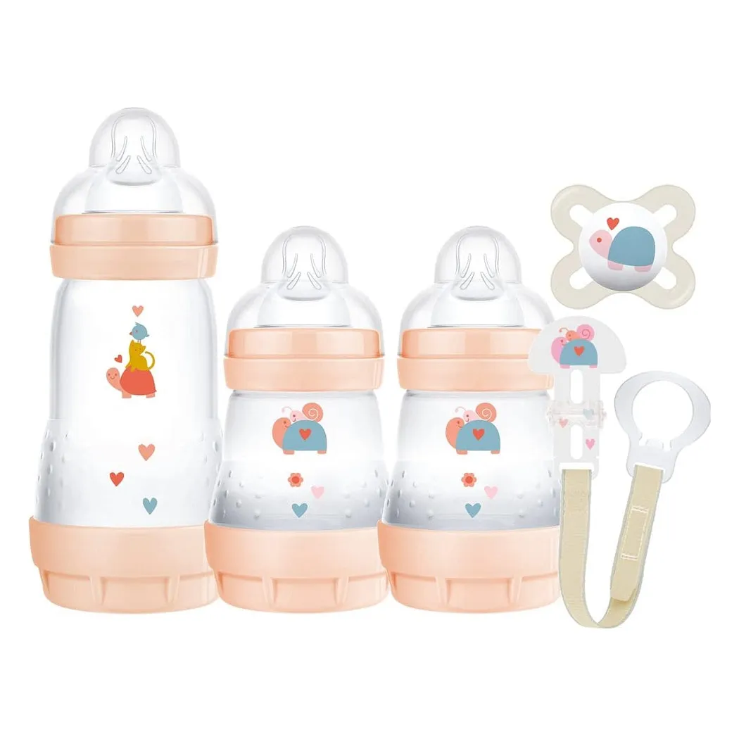 MAM Welcome to the World Set (Peach) Includes Anti-Colic Bottles