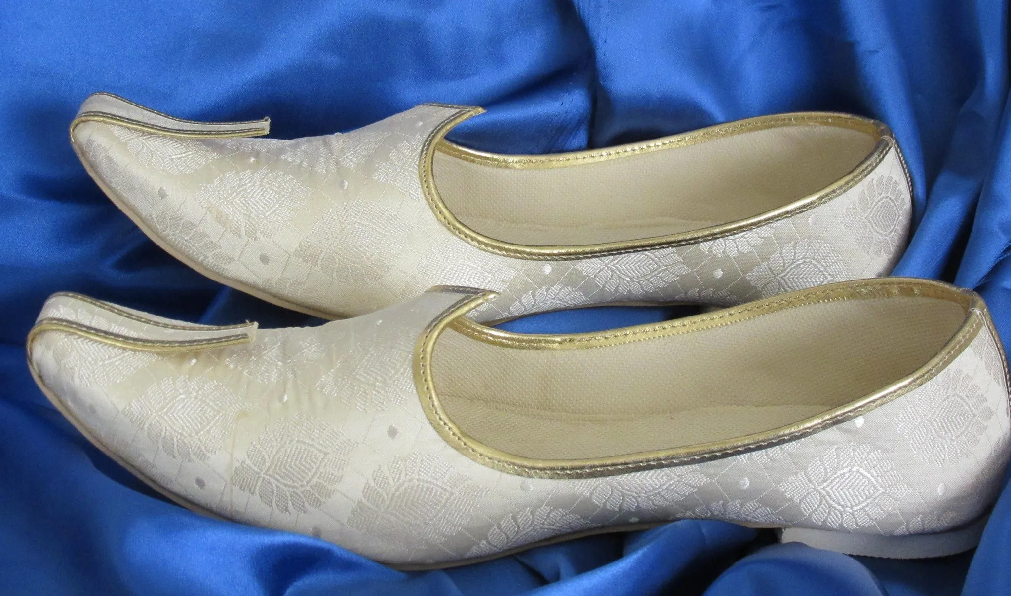 Mojari 5680 Ivory Indian Juti Jooti Saleem Shahi Khussa Shieno Sarees Pleasanton
