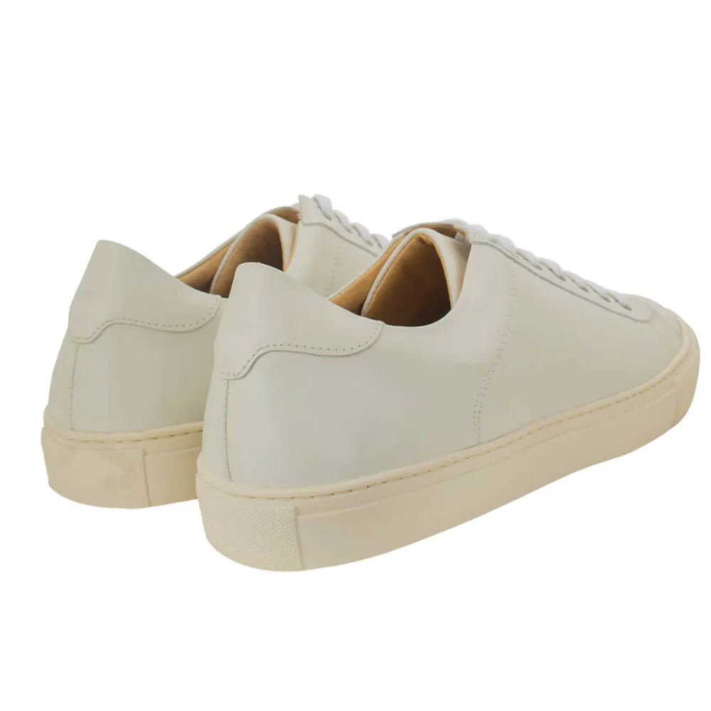 Off white calf leather sport shoes