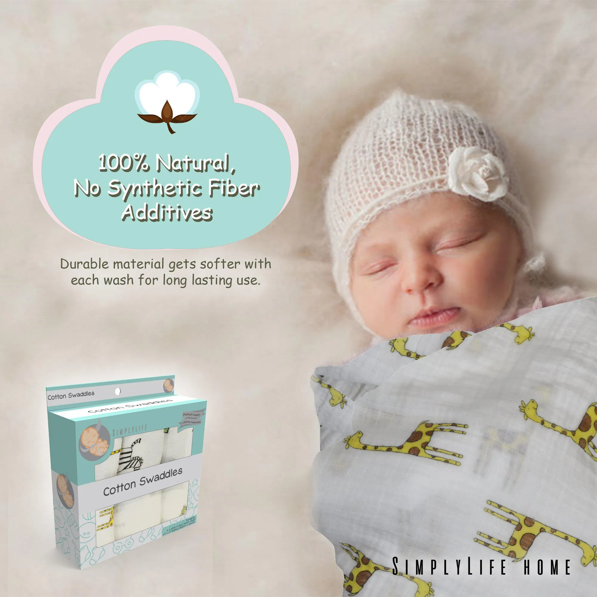 Simple Being Swaddle Blankets (Boys)
