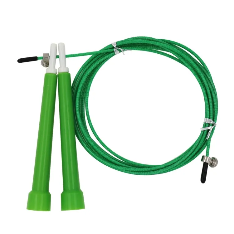 Steel Wire Skipping Skip Adjustable Fitness Jump Rope，Length: 3m(Green)