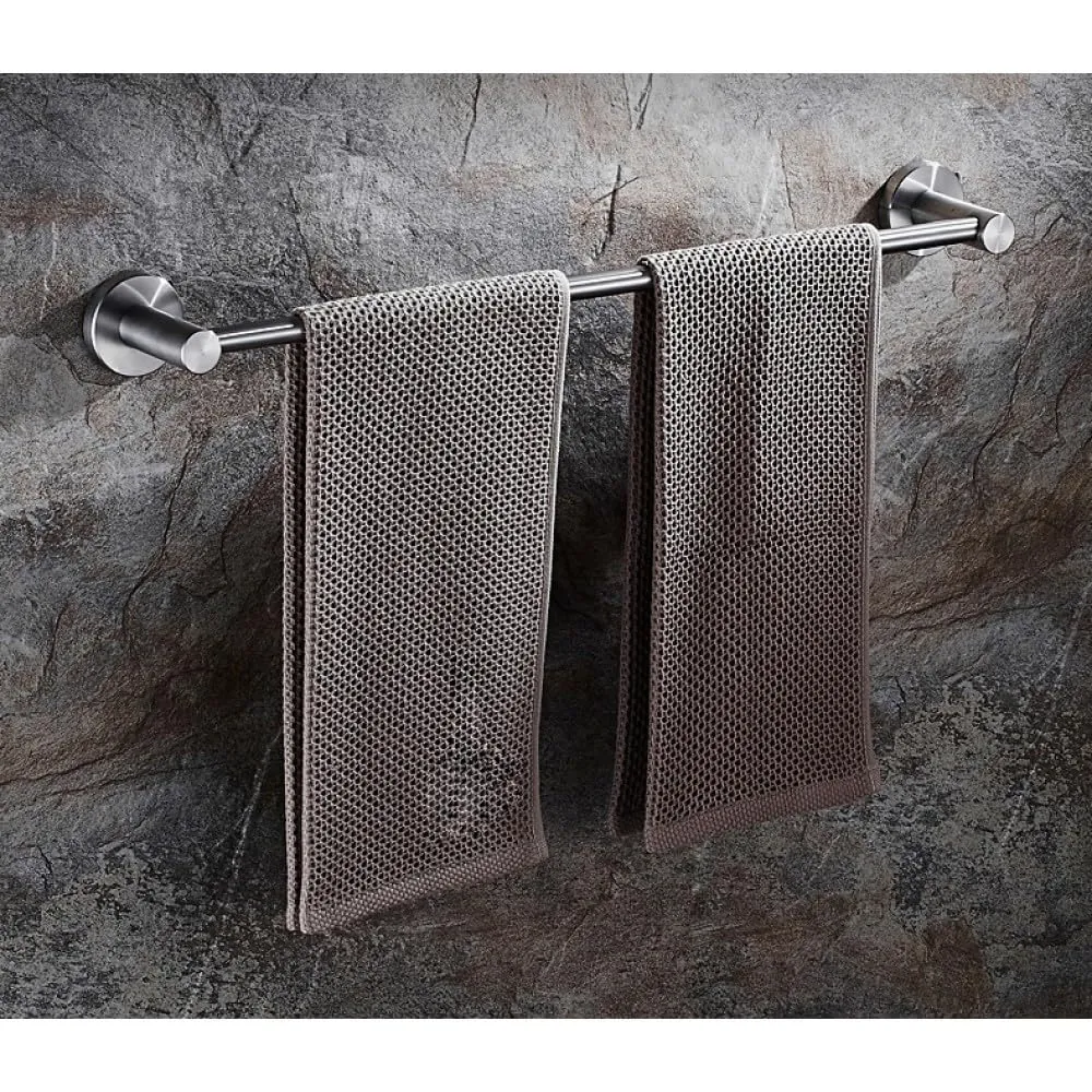 Sundry 24 INCH Premium Towel Rod Chrome Finish Bathroom Accessories Hanger (Stainless Steel) 24 inch 1 Bar Towel Rod (Steel Pack of 1) 5 Year WARRNTY