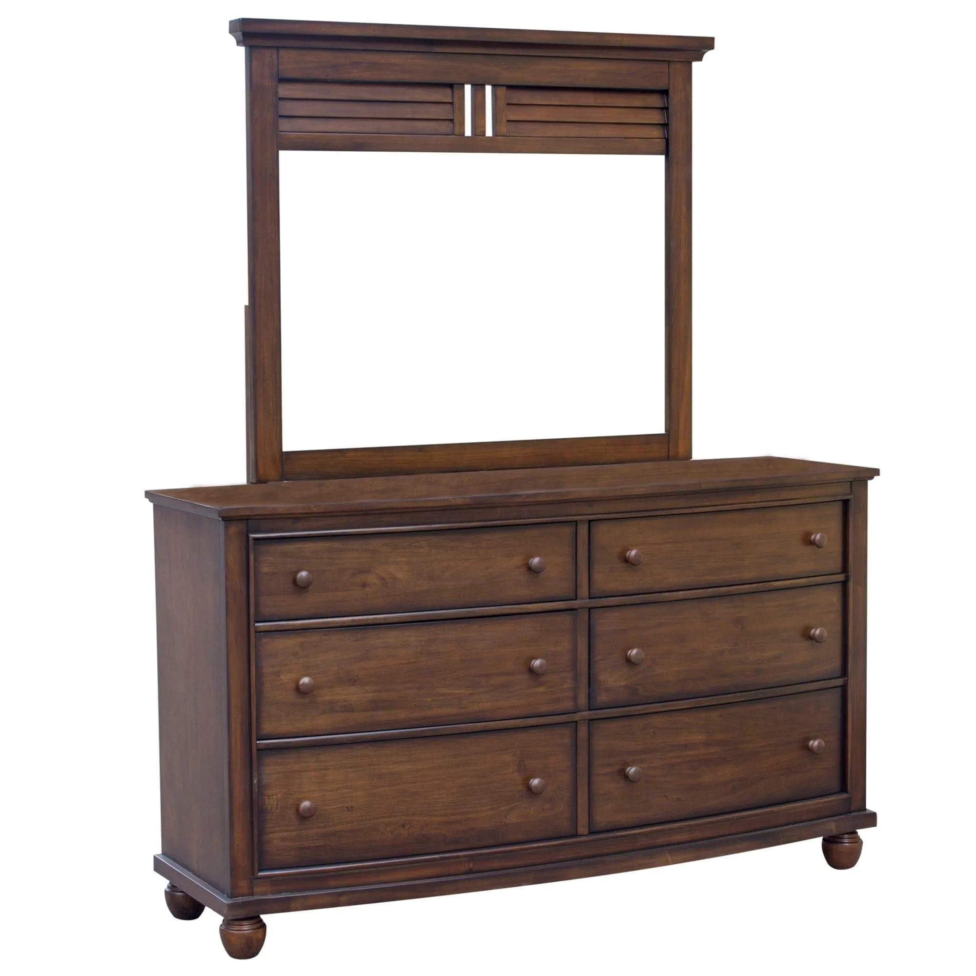 Sunset Trading Bahama Shutter 5 Piece King Bedroom Set in Walnut Brown