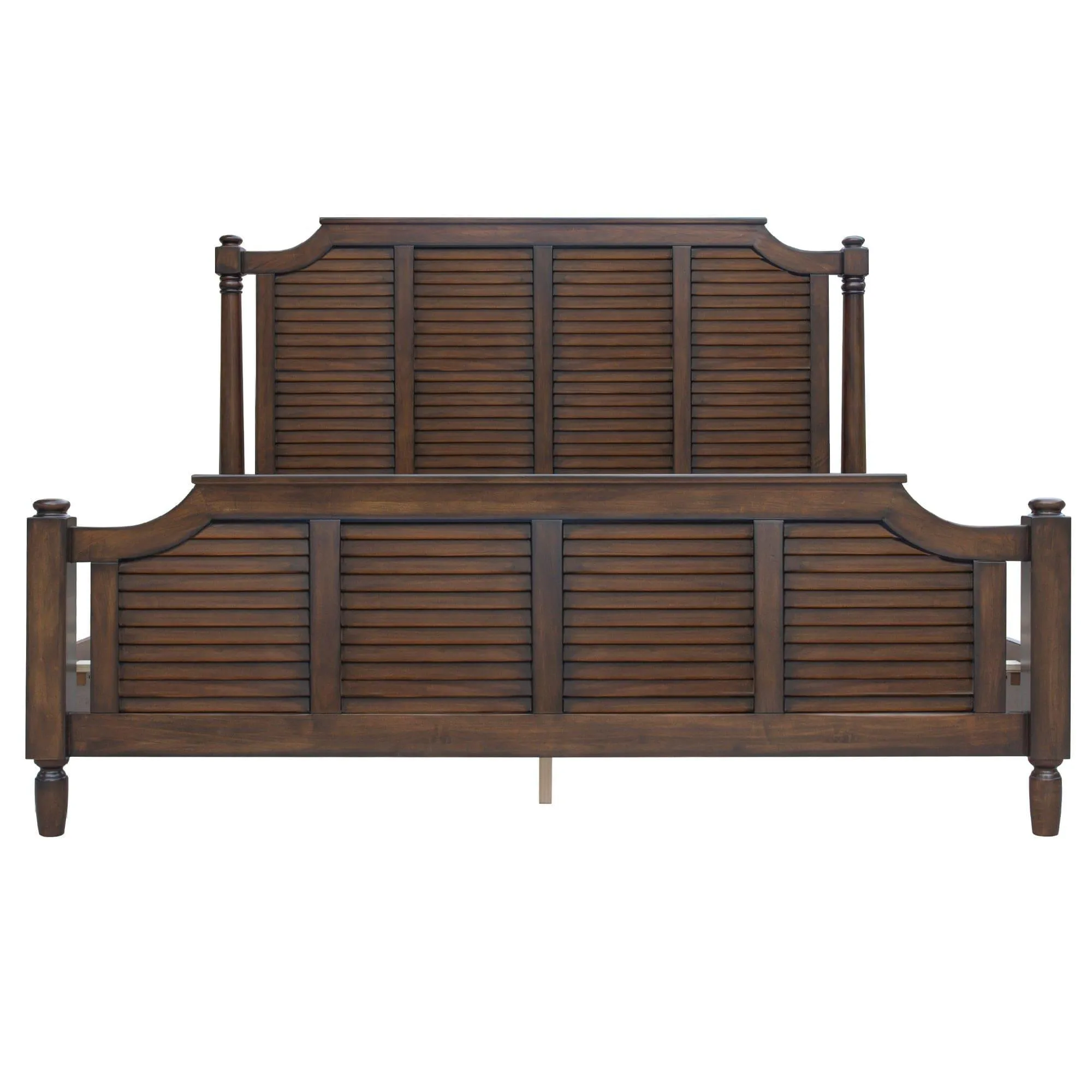 Sunset Trading Bahama Shutter 5 Piece King Bedroom Set in Walnut Brown