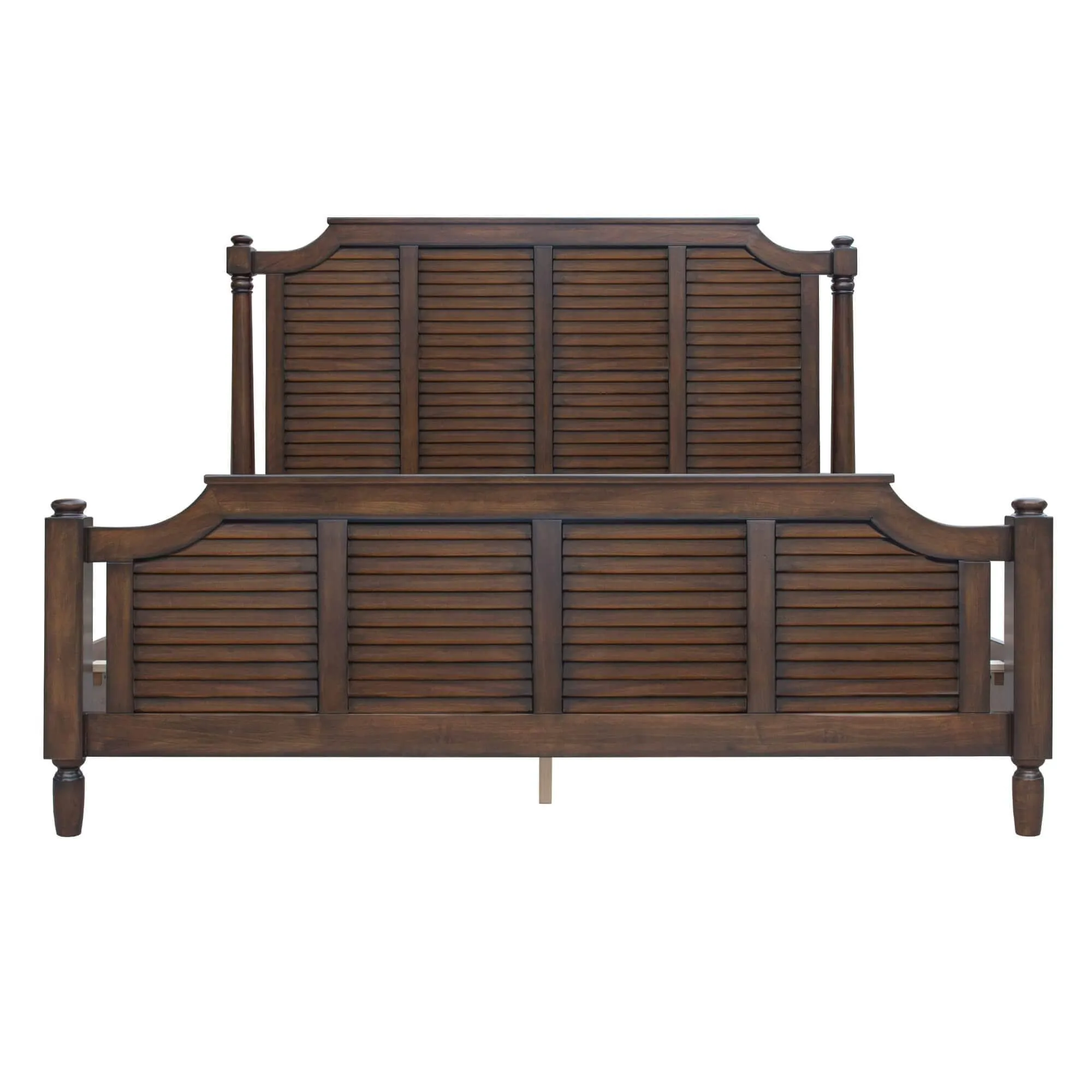 Sunset Trading Bahama Shutter Queen Bed in Walnut Brown