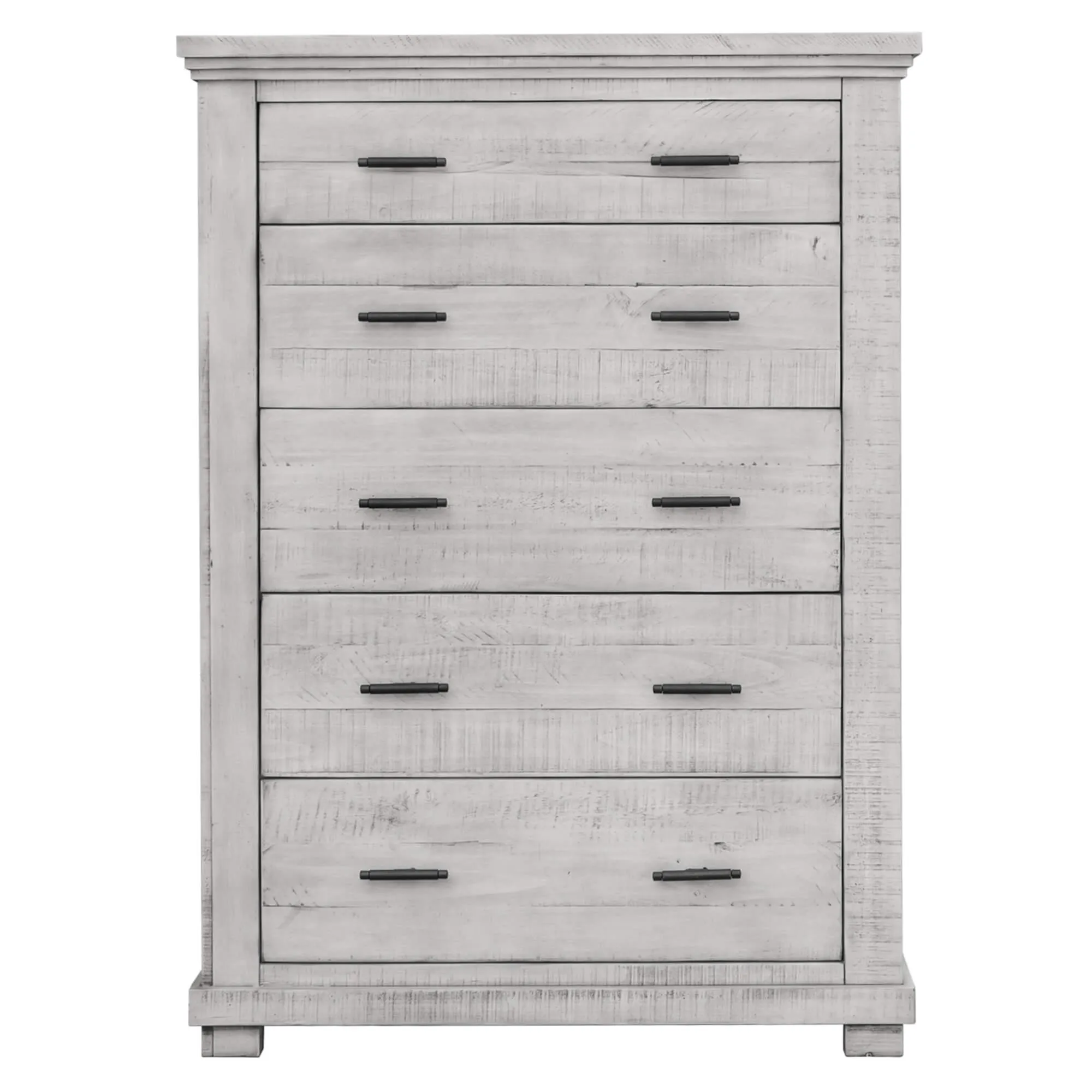 Sunset Trading Crossing Barn 5 Piece Queen Bedroom Set in Gray Acacia Wood