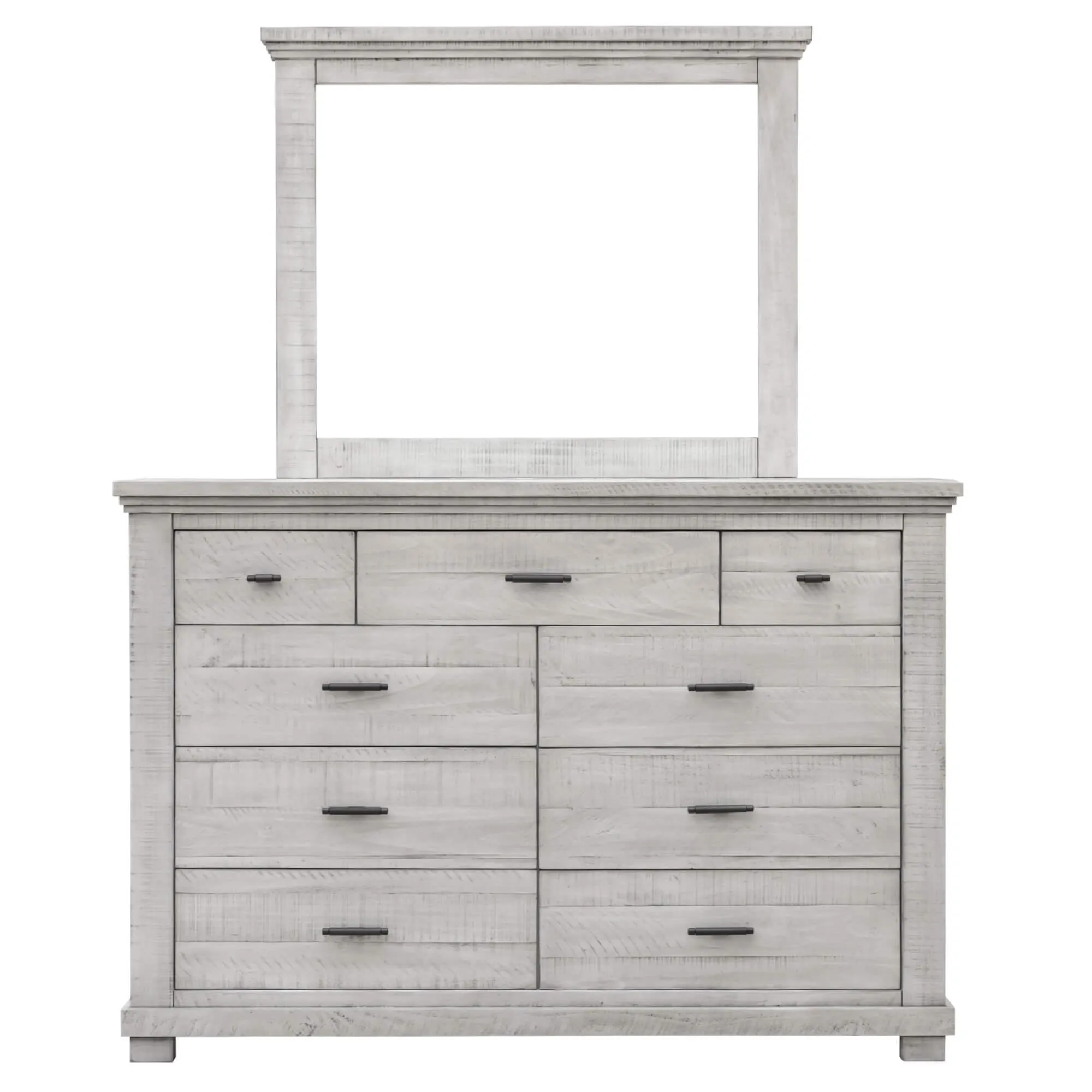 Sunset Trading Crossing Barn 5 Piece Queen Bedroom Set in Gray Acacia Wood