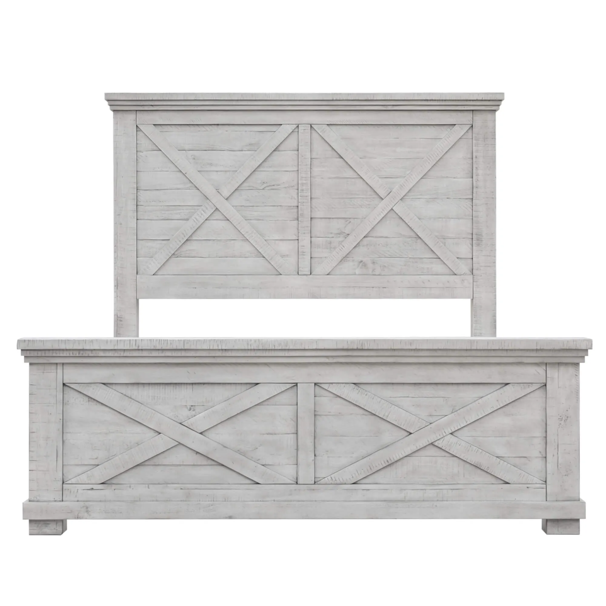 Sunset Trading Crossing Barn 5 Piece Queen Bedroom Set in Gray Acacia Wood