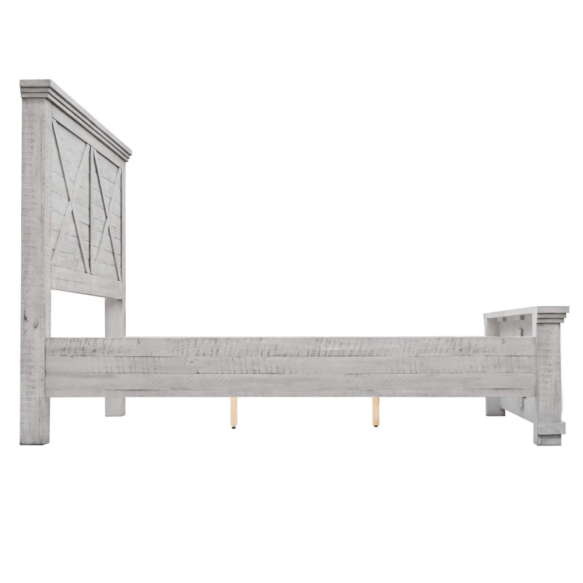 Sunset Trading Crossing Barn Queen Bed in Gray Acacia