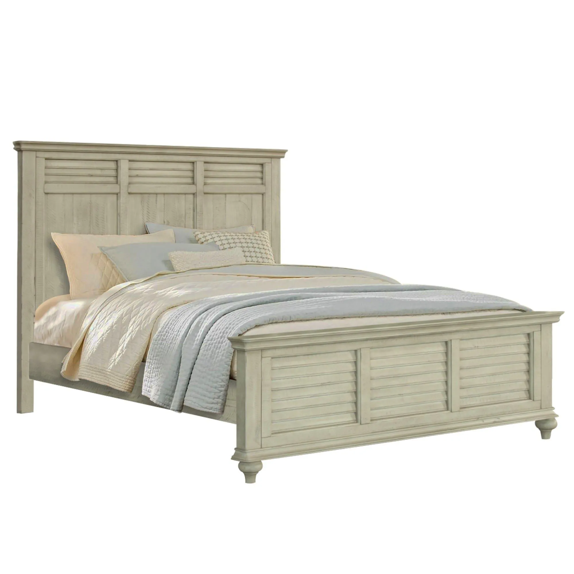 Sunset Trading Shades of Sand King Bed in Cream and Walnut Brown