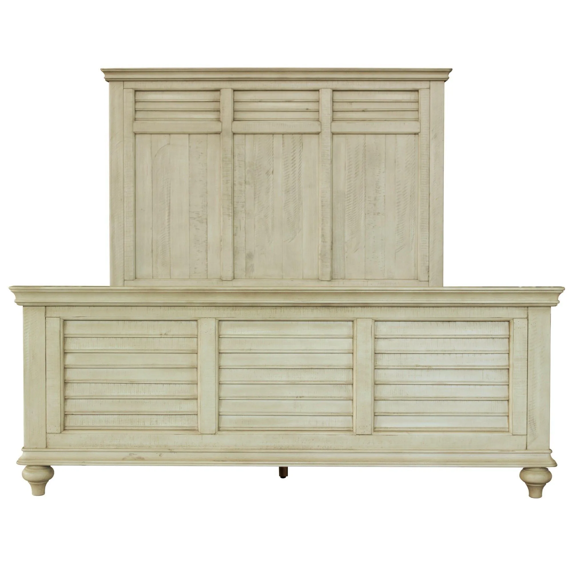 Sunset Trading Shades of Sand King Bed in Cream and Walnut Brown