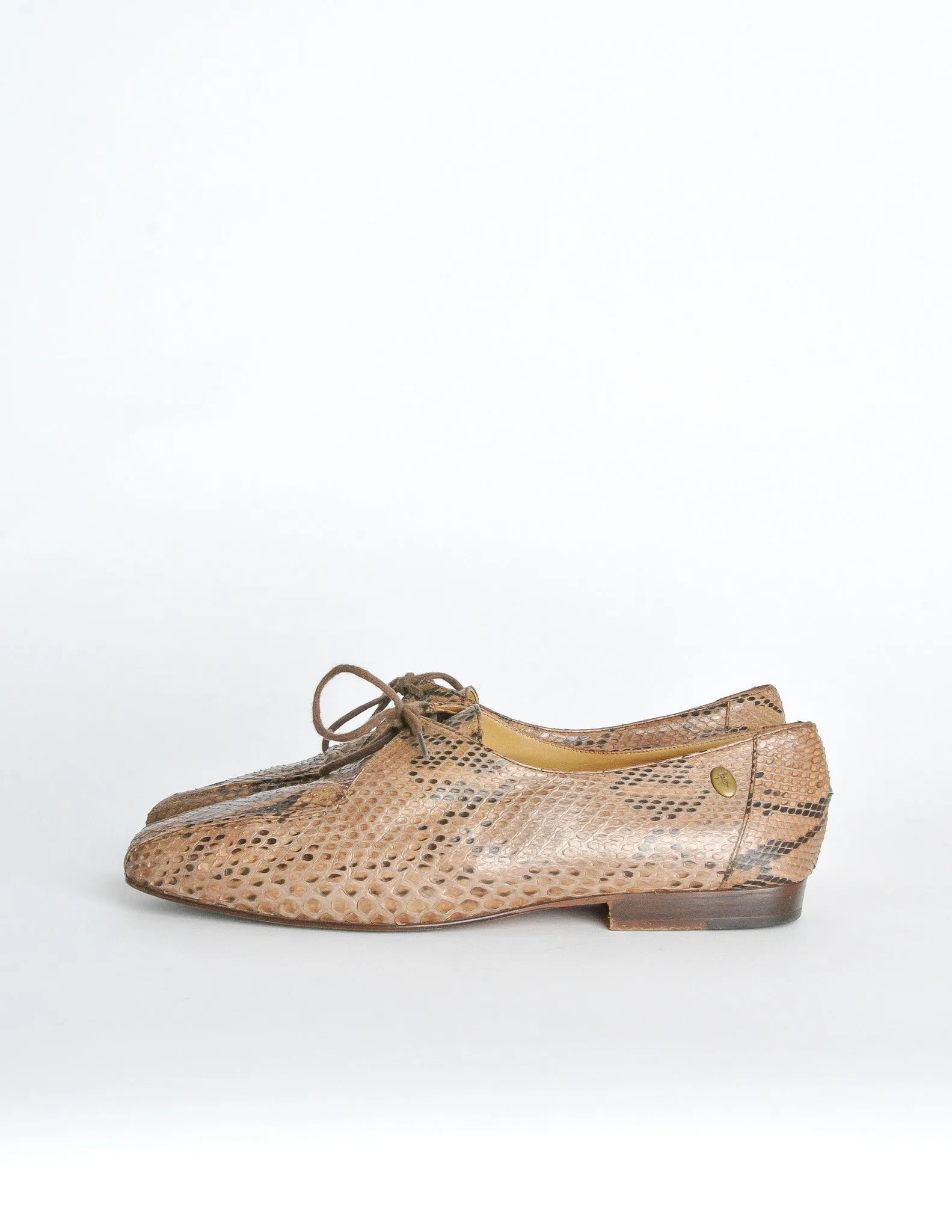 Trussardi Vintage Snakeskin Oxford Shoes