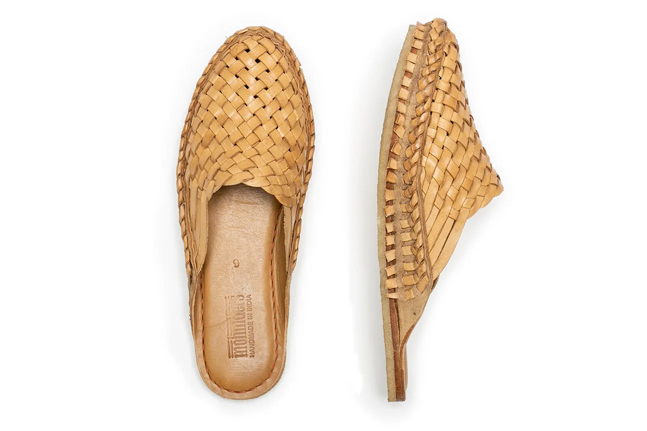 Women's Woven Slide in Honey   No Stripes by Mohinders