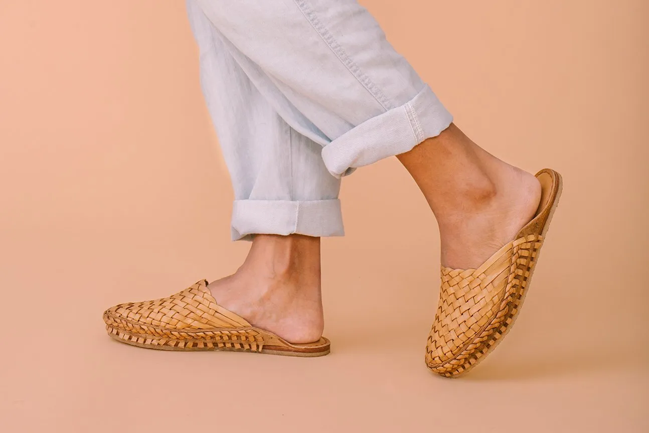Women's Woven Slide in Honey   No Stripes by Mohinders