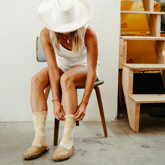 Women's Woven Slide in Honey   No Stripes by Mohinders
